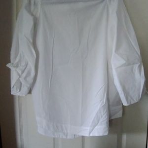 Off shoulder or on this blouse is really cute